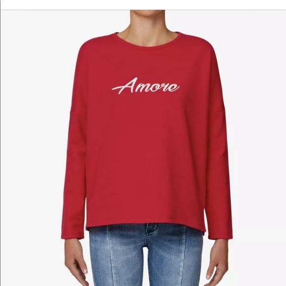 SEED Heritage Red ‘Amore’ Pullover Cotton Sweater Jumper - Picture 3 of 5